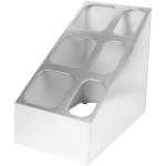 Commercial Condiment Pan Holder including 3xGN1/6 + 3xGN1/9 pans with recess lids & ladles | Adexa CHM01