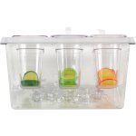Chilled Condiment Holder including 3xGN1/9-100mm containers with lid Plastic | Adexa CHP04B3
