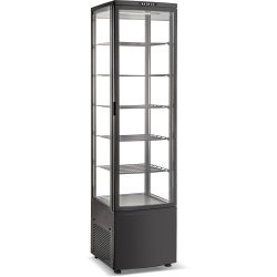 Upright Display Fridge 288 litres 5 shelves Black 1 flat door | Adexa CL288B