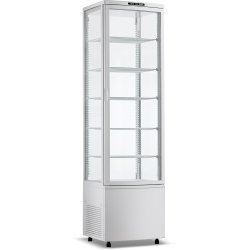 Upright Display Fridge 288 litres 5 shelves White 1 flat door | Adexa CL288W