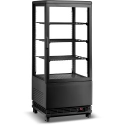 Countertop Display Fridge 78 litres 3 shelves Black 1 flat door | Adexa CL78B