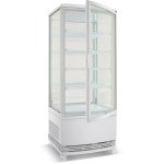 Countertop Display Fridge 98 litres 4 shelves White 2 curved doors front & back | Adexa CL98RW