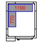 Freezer room with Freezing unit 1800x1500x2010mm Volume 4.1m3 | Adexa FR1815201