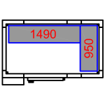 Freezer room with Freezing unit 2100x1200x2010mm Volume 3.7m3 | Adexa FR2112201