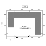 Freezer room with Freezing unit 2100x1500x2010mm Volume 4.8m3 | Adexa FR2115201