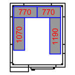 Freezer room with Freezing unit 2100x1800x2010mm Volume 5.9m3 | Adexa FR2118201