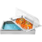 Roll top Display Cooling plate with Ice box GN1/1 Stainless steel | Adexa CRDIB1