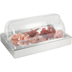 Roll top Display Cooling plate with Ice box GN1/1 Stainless steel | Adexa CRDIB1