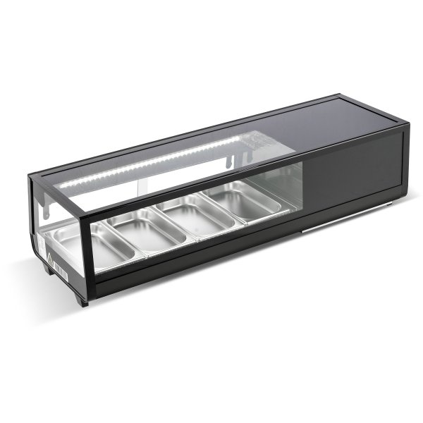 Commercial Refrigerator Sushi & Tapas Showcase 4xGN1/3 Black | Adexa CS42A