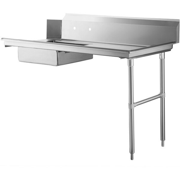 Commercial Stainless steel Pass Through Dishwasher Table with Sink Right 1219mm Width | Adexa DC1T3048RIGHTSINK
