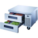 Professional Low Refrigerated Counter / Chef Base 2 drawers 1335x820x635mm | Adexa DCB52