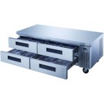 Professional Low Refrigerated Counter / Chef Base 4 drawers 1839x820x635mm | Adexa DCB72