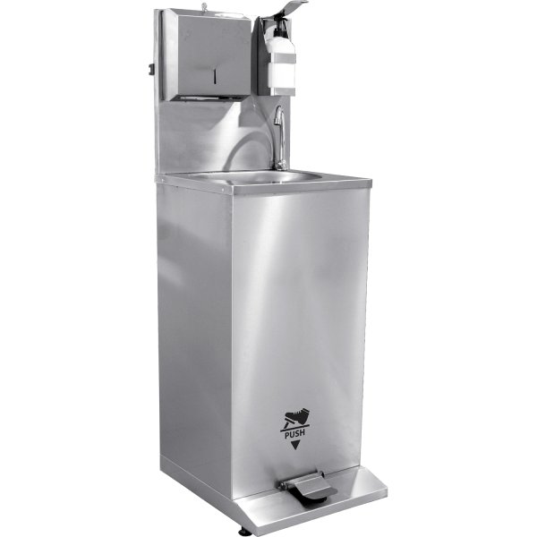 Mobile Disinfection Station Built-in water supply Stainless steel 500x655x1400mm | Adexa DKE50T