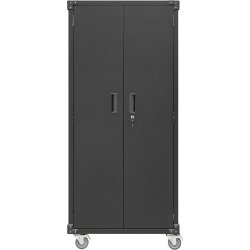 Commercial Storage Cabinet with wheels Black 800x420x1820mm | Adexa DL10