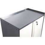 Commercial Storage Cabinet with wheels 2 Doors Grey Steel 770x460x900mm | Adexa DL1