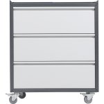 Commercial Storage Cabinet with wheels 3 Drawers Grey Steel 770x460x900mm | Adexa DL3
