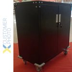 Commercial Storage Cabinet with wheels Black 820x410x900mm | Adexa DL9