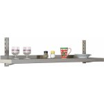 Height Adjustable Wall shelf 1 level 1800x300mm Stainless steel | Adexa THWBS1R183