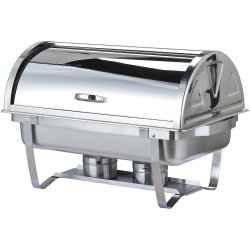 Roll Top Chafing Dish GN1/1 Stainless steel 9 litres 600x350x320mm Folding Frame | Adexa  DTC1022