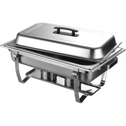 Chafing Dish GN1/1 Stainless steel 9 litres 600x350x320mm Folding Frame | Adexa  DTC1011
