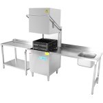 Loading table Right side 1200x650x850mm With sink With splashback Stainless steel | Adexa DWITA1265R