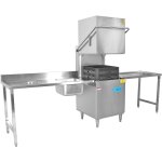 Loading table Right side 1400x650x850mm With sink With waste hole With splashback Stainless steel | Adexa DWITC1465L