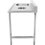 Loading table Right side 1400x650x850mm With sink With waste hole With splashback Stainless steel | Adexa DWITC1465L