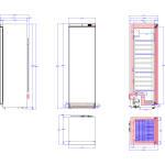 400lt Commercial Freezer Upright cabinet Single door Black | Adexa DWF400BC