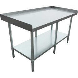 Commercial Equipment Stand / Low Height Table Stainless Steel Bottom shelf 3 Side Upstand 1500x600x600mm | Adexa EES2460