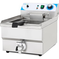 Commercial Deep Fat Fryer 16 litres 3kW Countertop Drainage tap | Adexa MAREF161V