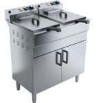 Commercial Fryer Double Electric 2x16 litre 6kW Free standing | Adexa EF162VC
