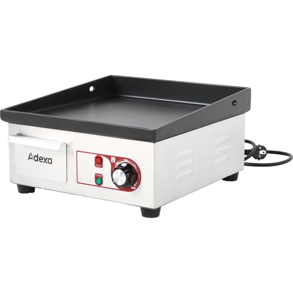 Commercial Griddle Smooth 360x380mm Enamelled plate 1.5kW Electric | Adexa EG3638