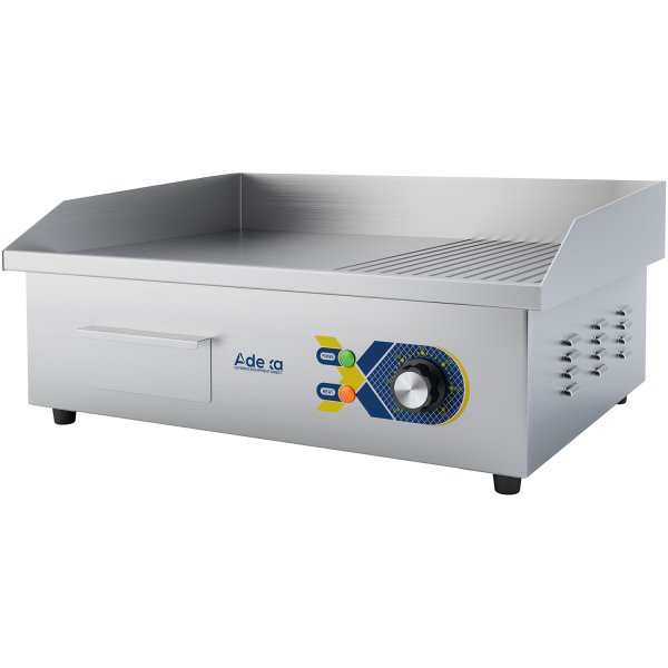 Commercial Griddle Smooth/Ribbed 550x420x240mm 3kW Electric | Adexa EG8182