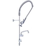 Pre Rinse Spray Unit with Swing faucet Deck mount Single inlet Height 1000mm Stainless steel | Adexa EQ2803A12
