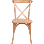 Beech Wood Cross Back Dining Chair with Wooden Seat | Adexa F1011BW
