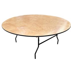 Round Folding Banquet Catering Table 6ft Plywood 1830x760 | Adexa F102072
