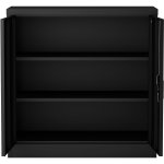 Commercial Metal Black Storage Cabinet Lockable with 2 Shelves 900x400x900mm | Adexa FCA9BLACK