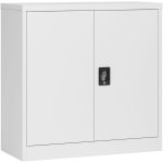Commercial Metal White Storage Cabinet Lockable with 2 Shelves 900x400x900mm | Adexa FCA9WHITE