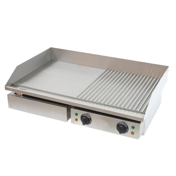 Commercial Griddle Smooth/Ribbed 730x500x230mm 4.4kW Electric | Adexa FT822