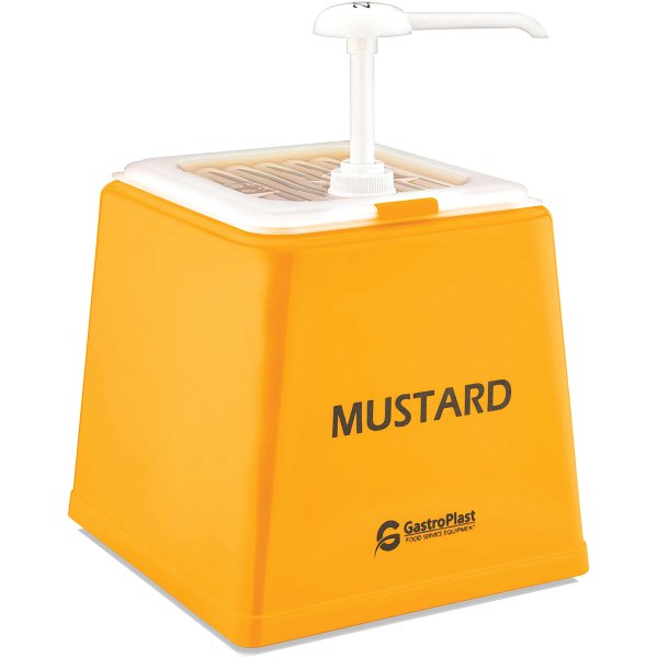 Mustard Pump Dispenser Stand 1x2.5 litre pump Plastic | Adexa GDH01