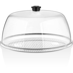 Polycarbonate Tray With Dome cover Round Ø290mm Depth 20mm Clear | Adexa GFT15-GF15