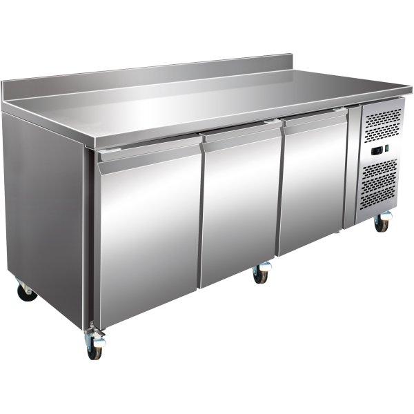 Professional Refrigerated Counter with Upstand 3 doors Depth 600mm | Adexa THSNACK3200TN