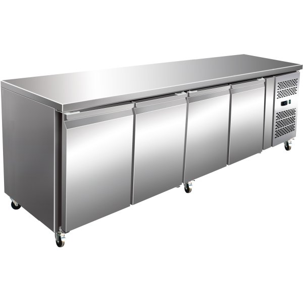 Commercial Freezer counter Ventilated 4 doors Depth 600mm | Adexa THSNACK4100BT