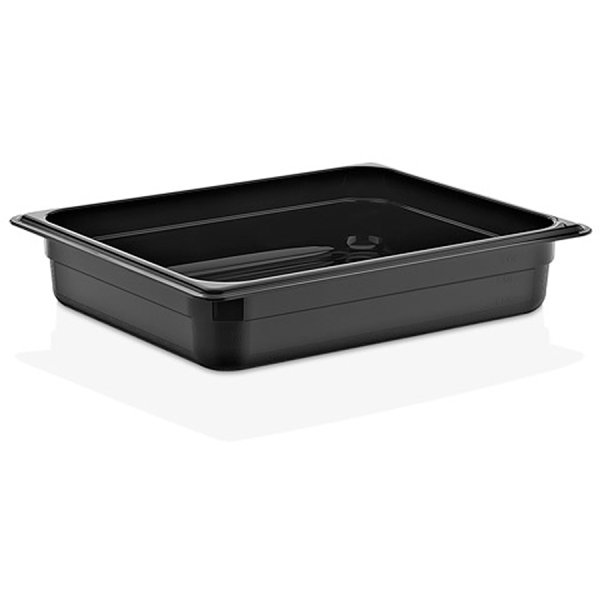 Polycarbonate Gastronorm Pan GN1/2 Depth 150mm Black | Adexa GNP12150B