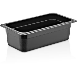 Polycarbonate Gastronorm Pan GN1/3 Depth 100mm Black 3 litres | Adexa GNP13100B