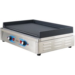 Professional Grill Electric 2 zones 4.6kW Ribbed Cast iron top | Adexa GP7050EW
