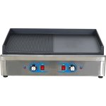 Professional Grill Electric 2 zones 4.6kW Smooth/Ribbed Cast iron top | Adexa GP7050EGW