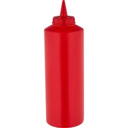 Squeeze Sauce Bottle 750ml/27oz Red | Adexa GPS750R