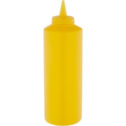 Squeeze Sauce Bottle 750ml/27oz Yellow | Adexa GPS750Y