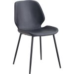 Side Dining Chair PU leather seat Black | Adexa WW177